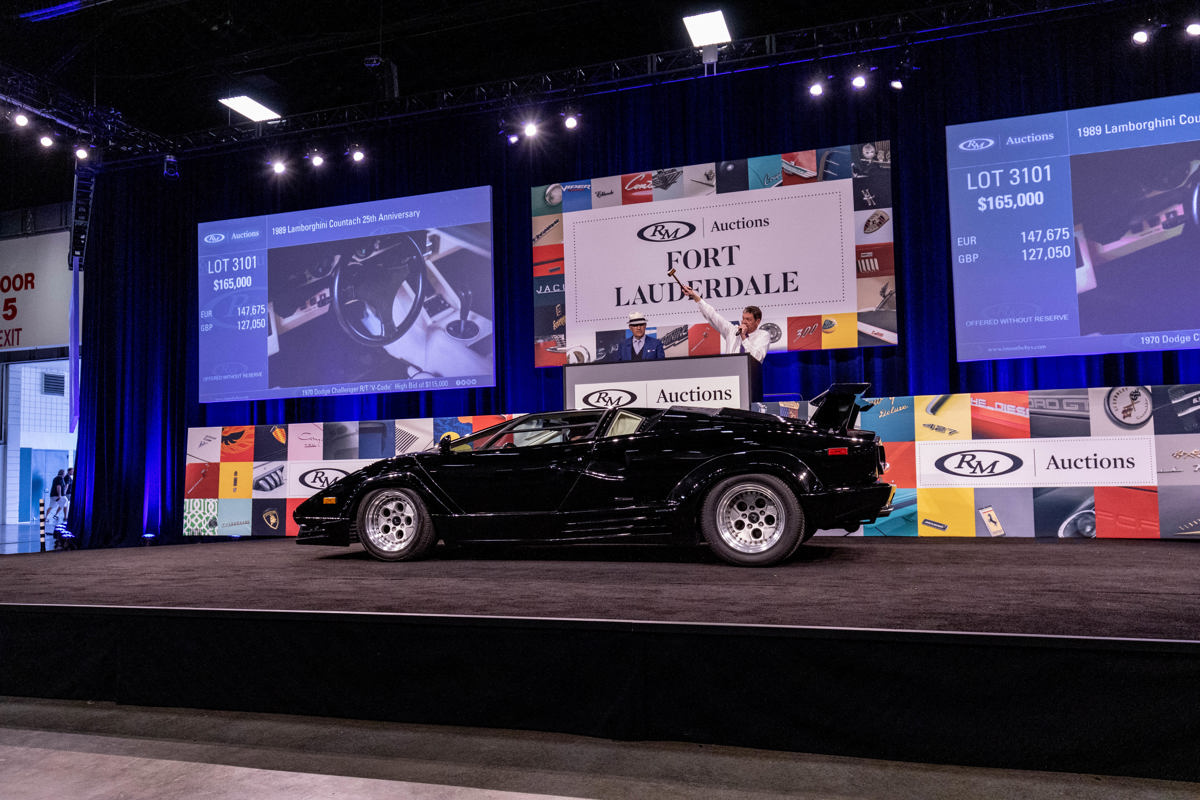 1989 Lamborghini Countach 25th Anniversary offered at RM Auctions’ Fort Lauderdale live auction 2019